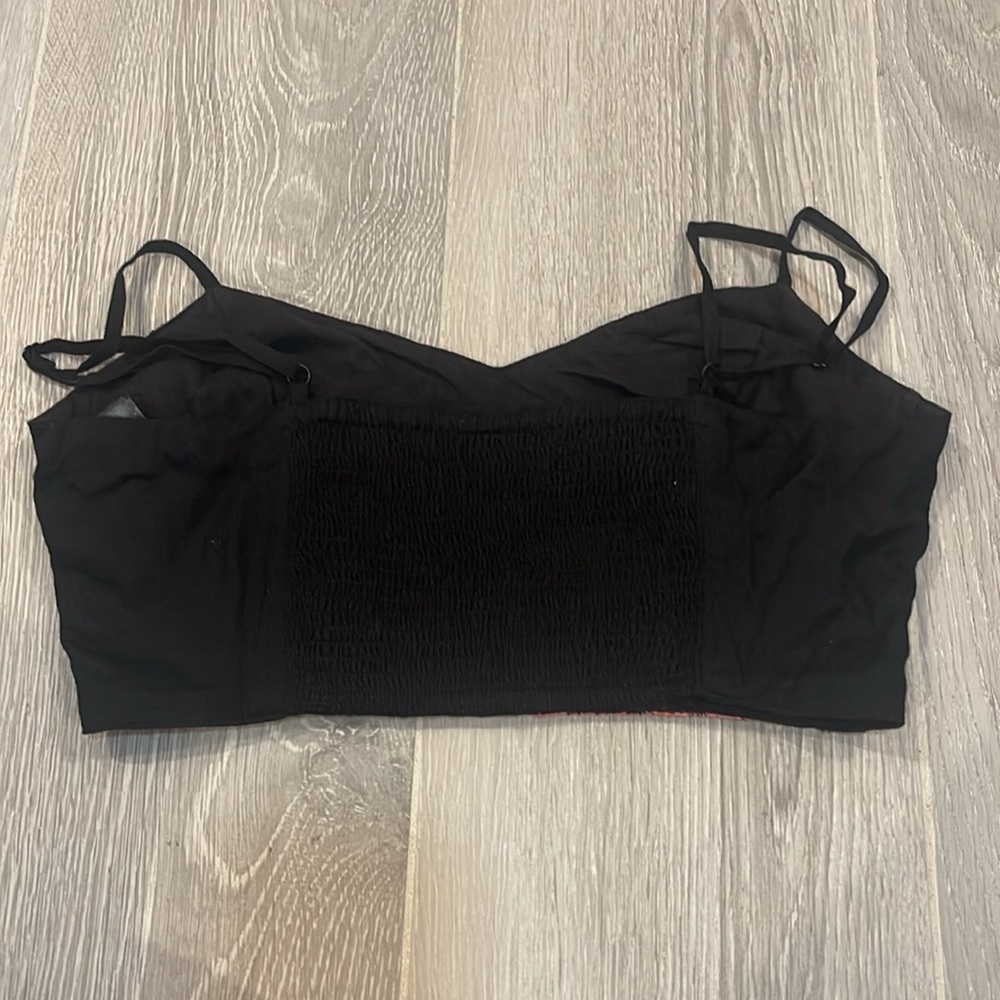 GUESS Womens Black Liberty Embroidered Crop Top Jet Size  XS - Picture 5 of 12